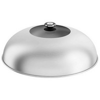 photo stainless steel/glass dome with grill thermometer 1